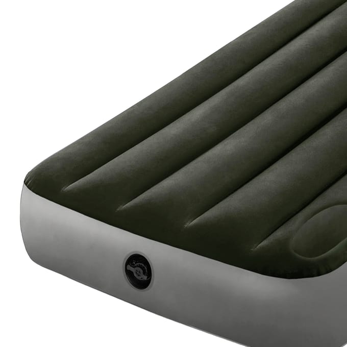 Opblaasmatras met voetpomp voor 1 persoon Intex Downy
