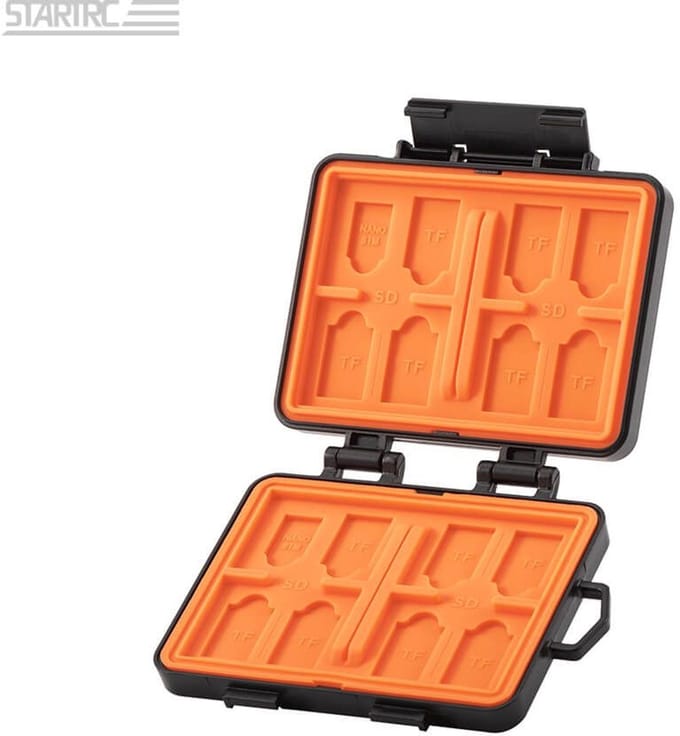 StartRC Memory Card Case - Geheugenkaart Case - SD / microSD Kaartenhouder - 24 Slots - Met Karabijnhaak