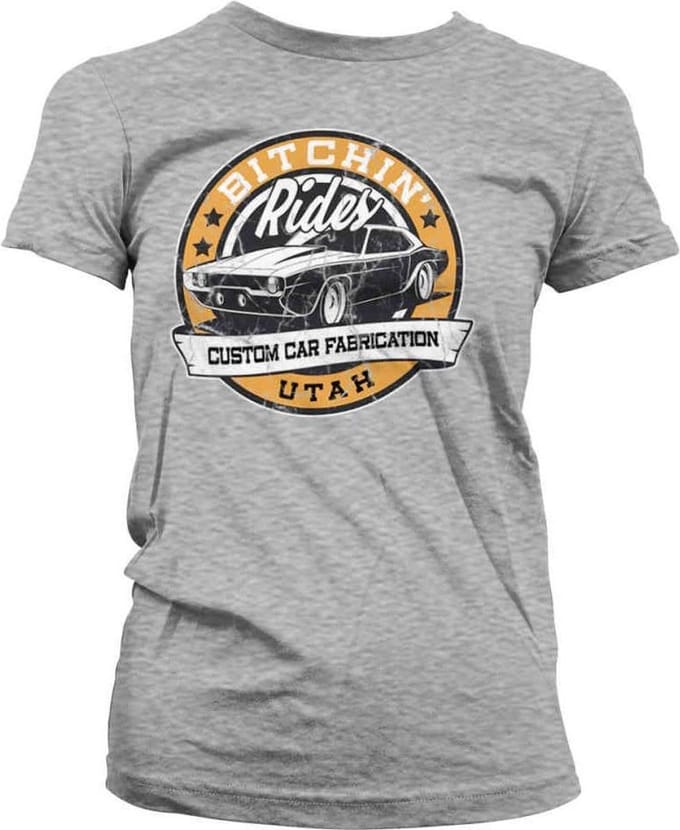 Bitchin' Rides Dames Tshirt -S- Utah Grijs