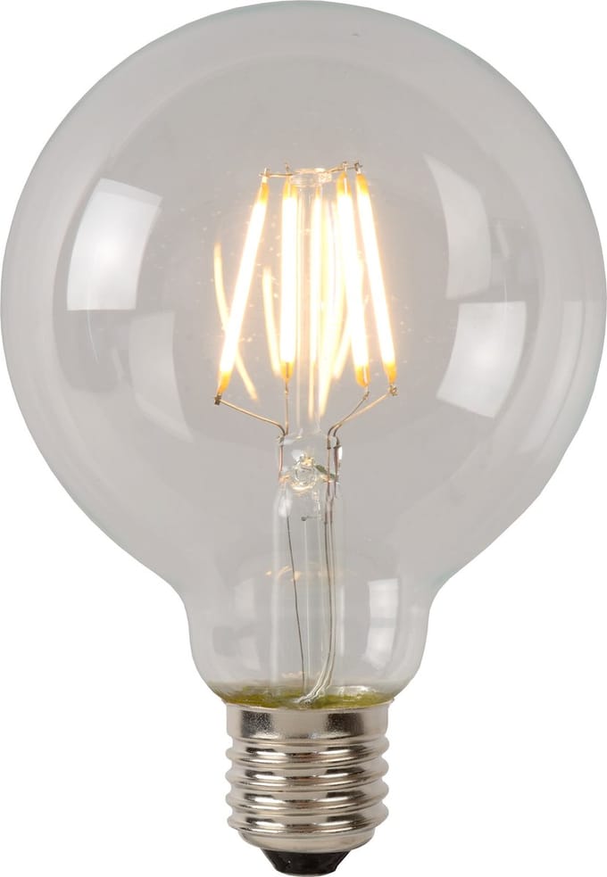 Lucide G80 Class B - Filament lamp - Ø 8 cm - LED Dimbaar - E27 - 1x7W 2700K - Transparant