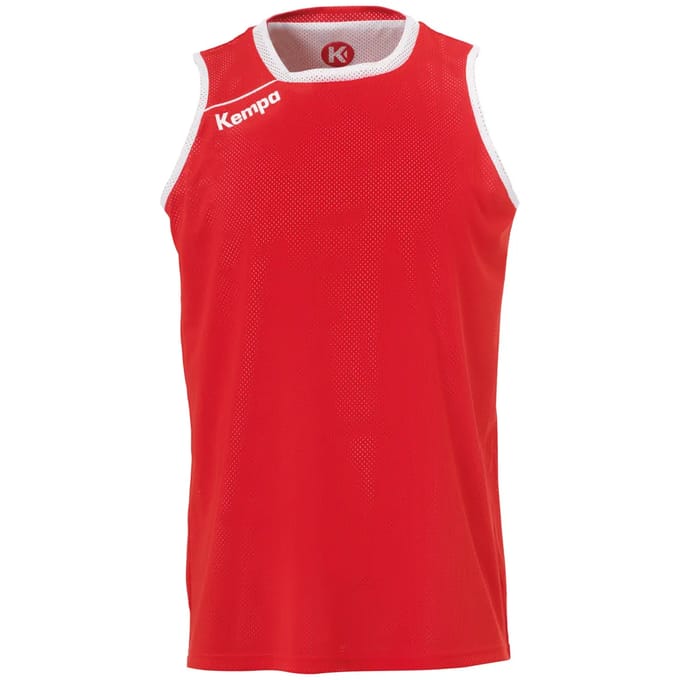 Kempa Reversible Tank Top Kind Rood-Wit Maat 152