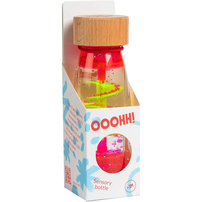 Petit Boum - Babyspeelgoed sensorische fles met geluid - Roze