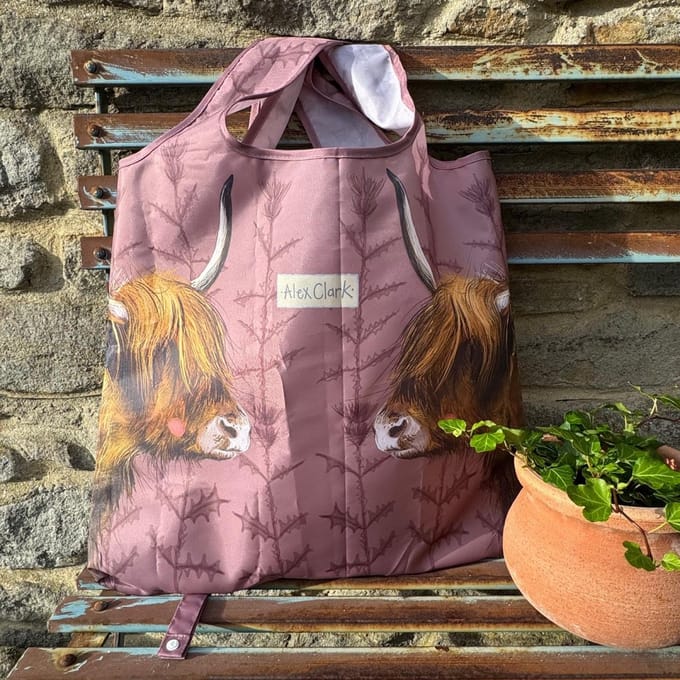 Alex Clark Herbruikbare Tas Hooglander ~ Highland Cow