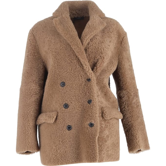 Joseph Shearling Jas in Bruin Lamsleer
