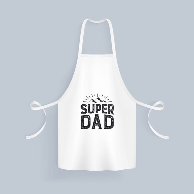 Akyol - super dad Keukenschort - Papa - vader - cadeau - vaderdag - 82 bij 71 cm