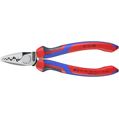 Knipex 97 72 180 Krimptang Adereindhulzen 0.25 tot 16 mm²