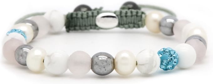 Karma Armband Spiral Candyfloss Blue Crystal