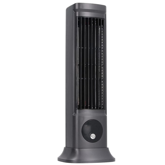 Ventilateur de bureau tour professionnel, efficace et silencieux, réglable sur 3 niveaux, sans pales, pour chambre à coucher black