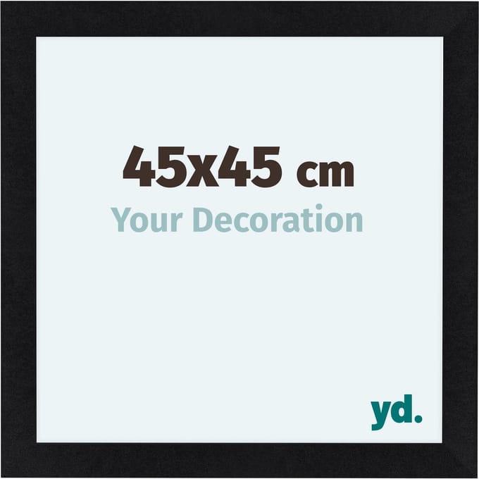 Your Decoration - Fotolijst 45x45 cm - MDF - Zwart Mat - Como