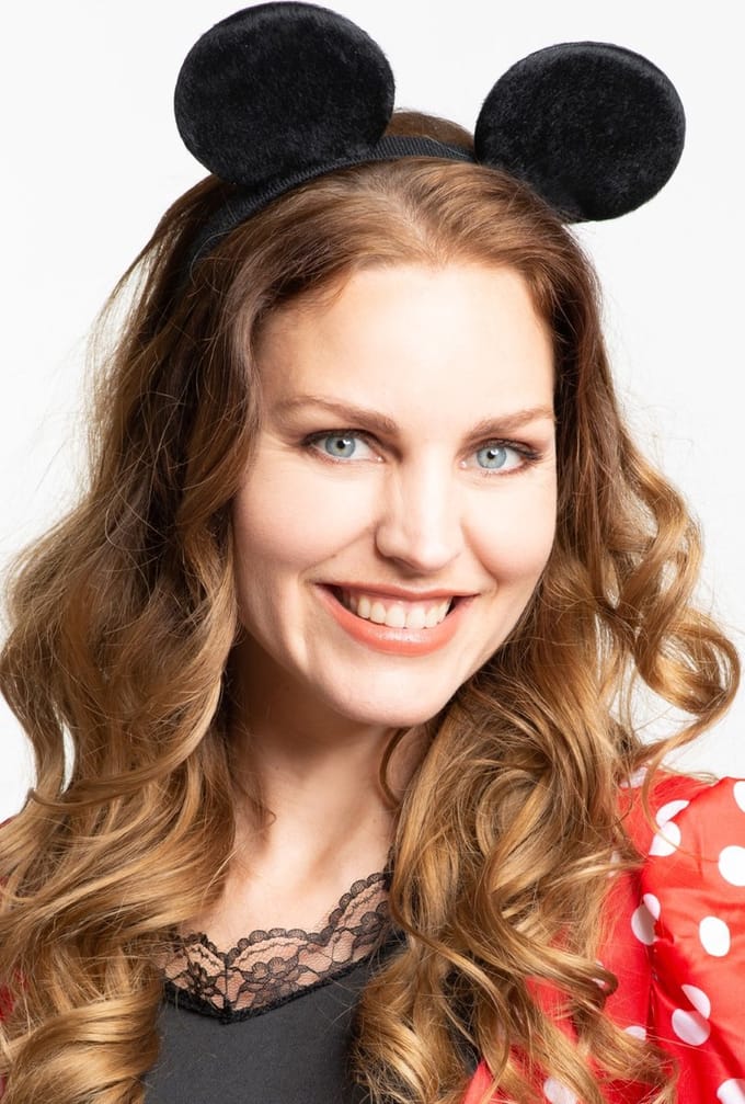 Partychimp Muis Hoofdband Diadeem Carnavalskleding Dames Carnaval Accessoires - Polyester