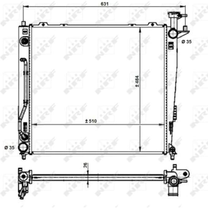 Radiator, motorkoeling NRF 59201
