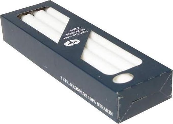 Dinerkaarsen - 100% stearine - wit - 30 cm hoog - tafelkaars - kerst - kerstverlichting