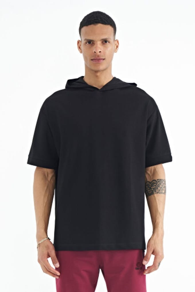 Overmaatse Hoodie T-Shirt met Accessoire Details