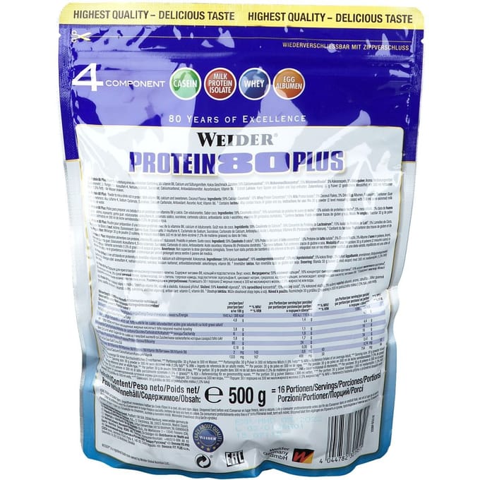 Weider 80 Plus Eiwit 500 g kokosnoot