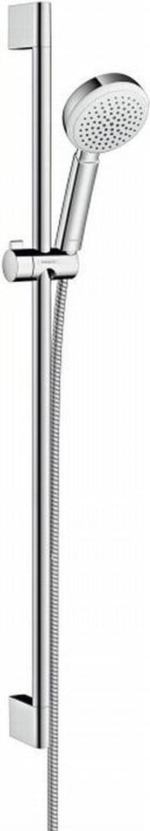 hansgrohe Crometta  Glijstangcombinatie - chroom/ wit - 1 straalsoort - diameter handdouche 100 mm