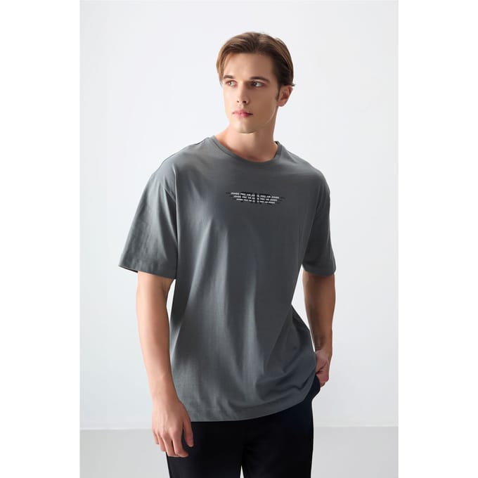 Overmaatse Katoenen Logo T-Shirt