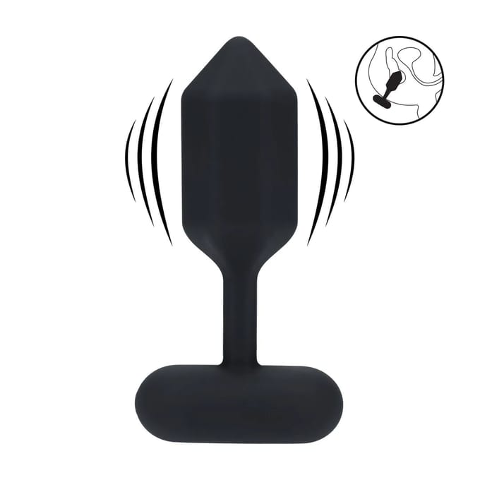 Levelz - Hexagonal Vibrating Silicone Anal Plug - Large