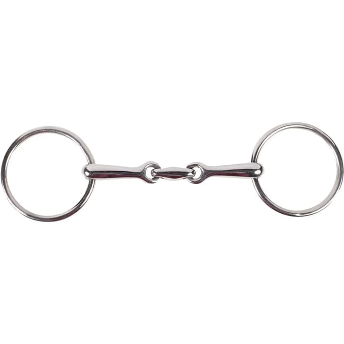 2-rings bit voor paarden met dubbele loop Horze