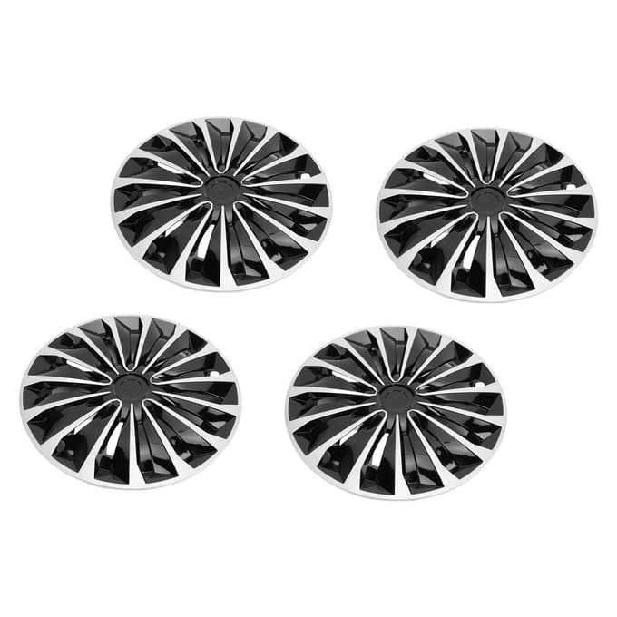 4 Pièces Moyeu de Roue 16 Pouces Remplacement pour Moyeu R16 Cache-Roue black