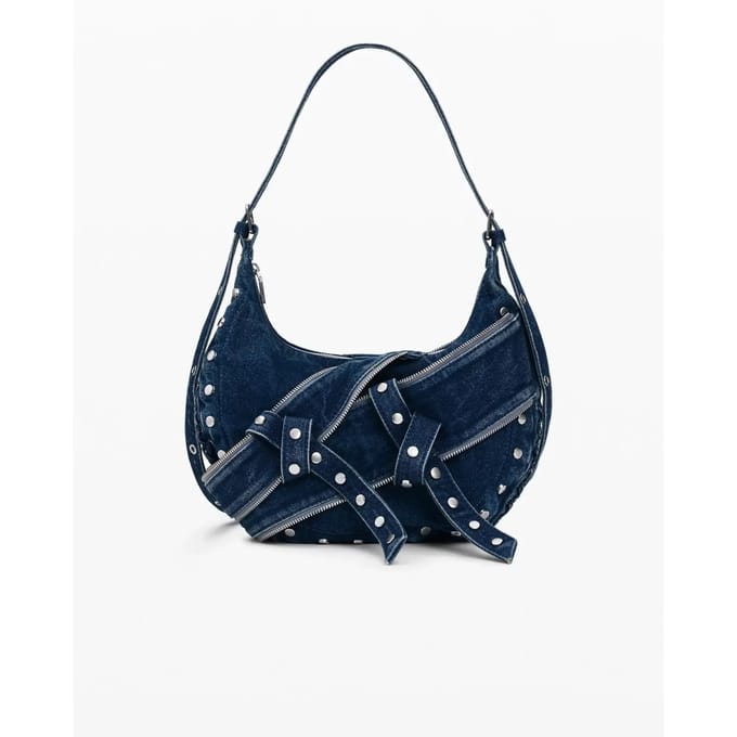 Desigual schoudertas Centella Centella Denim Shoulder Bag Denim Medium Wash blauw