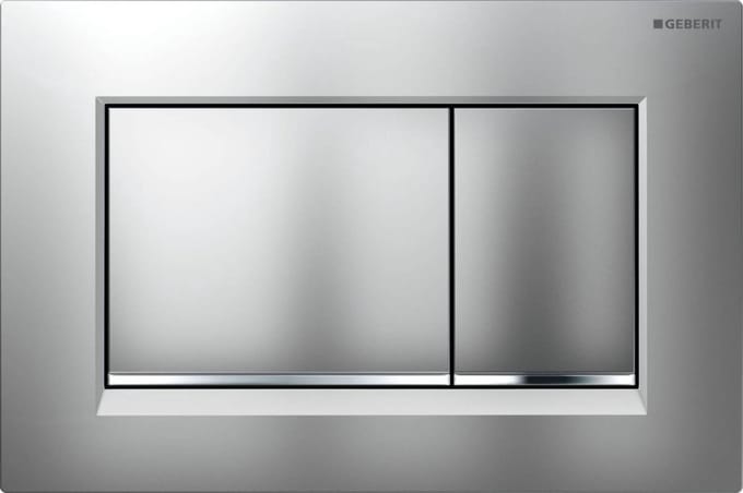 Geberit Sigma20 bedieningsplaat - 2-toets spoeling - vierkant - mat chroom