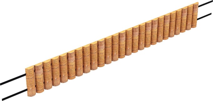 Palissade Rotta borderrand grenen 150 cm houtkleurig