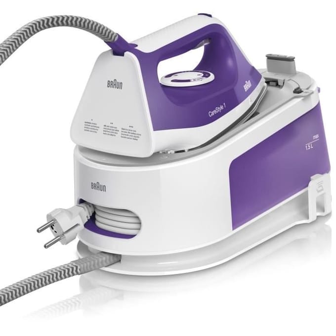 Braun CareStyle 1 IS1014VI - Stoomgenerator - Handmatige instellingen - Auto-off - Violet/Wit