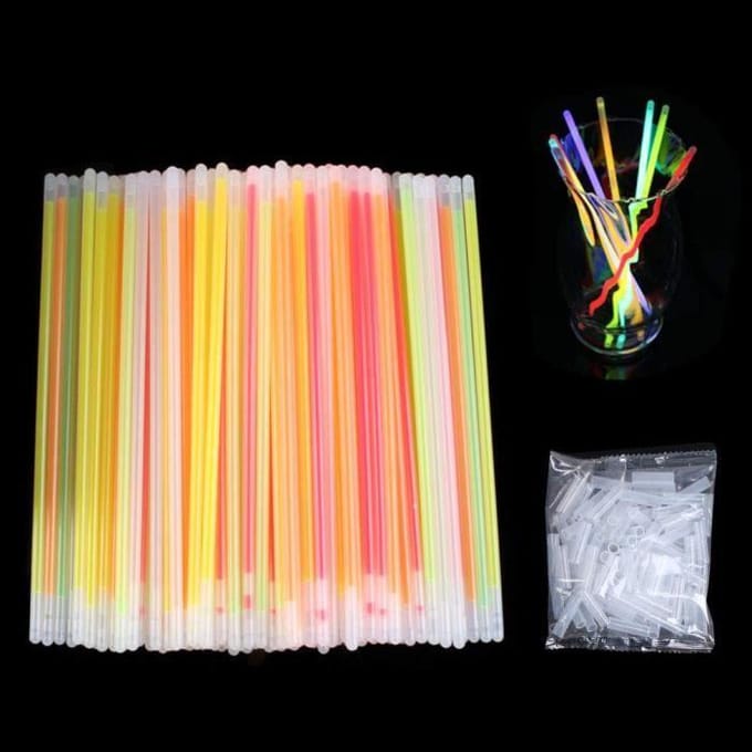 Glowsticks - Niet gespecificeerd - 100 stuks - Multicolor - Plastic - Feesten en evenementen schoon