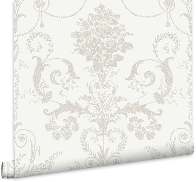 Laura Ashley Josette Behang - Bloemen - 10mx52cm - Wit