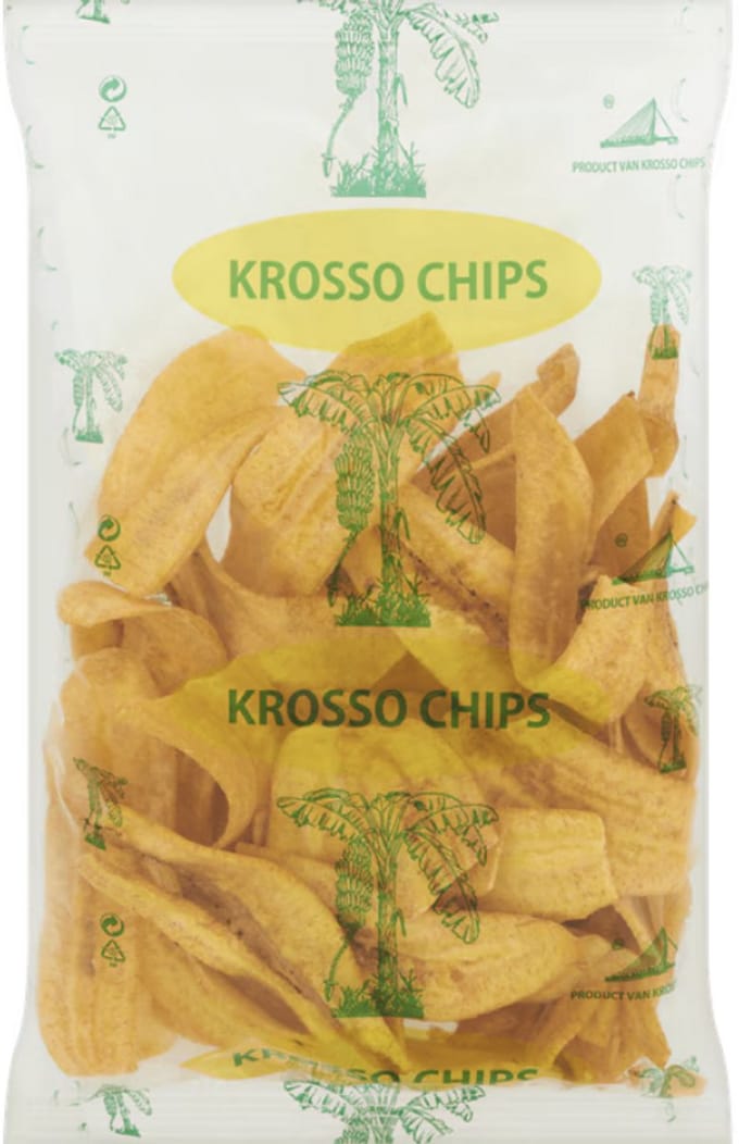 Krosso Bananen Chips Lang (2x150 gram)