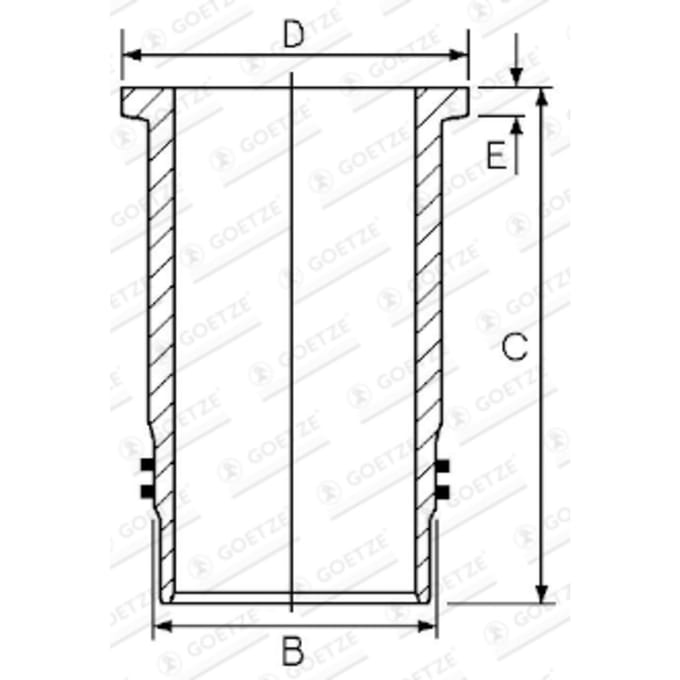 Goetze Engine Voering, cilinderkop GOETZE 15-451040-00