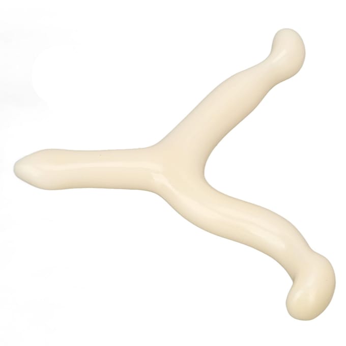 Massagepen Acupressuurtherapie Gezicht Hoofd Taille Hand Voeten Acupunctuurpunten Massagestick Tool beige