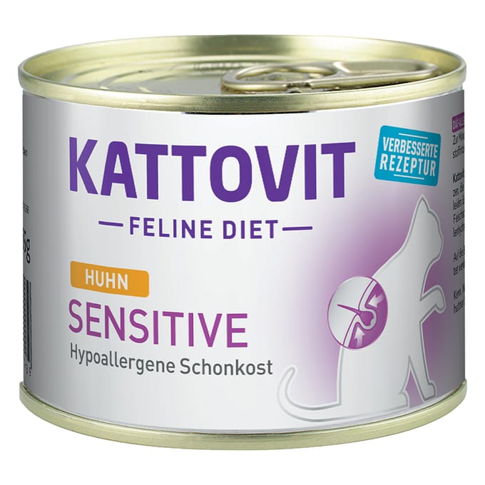 12x185g Sensitive (Hypoallergeen Dieetvoer) Kip Kattovit Kattenvoer