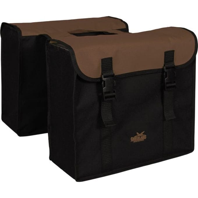 Greenlands - Dubbele Fietstas - 34 Liter - Zwart/Bruin