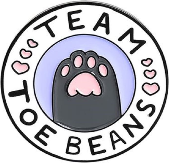 Pin Broche - enamel pin - kledingspeld - Team toe beans
