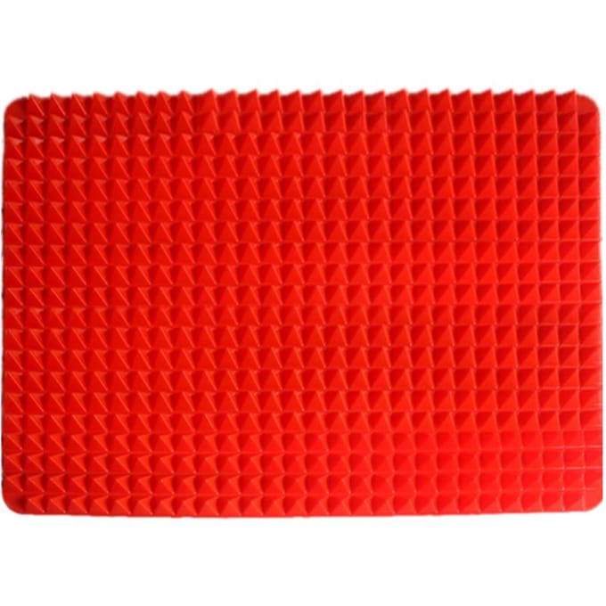 Siliconen bakmat, antiaanbaklaag, hittebestendige bakmat met afmetingen voor het uitrollen van deeg, ovenvoering, bakplaat rood
