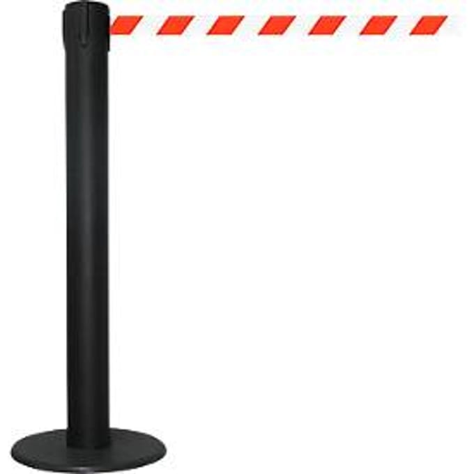 Afzetpaal met trekband GLA 85, trekband rood/wit