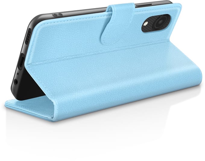 Zanae, Hoesje geschikt voor Galaxy A03 Core - Wallet Case & Magneetsluiting, Lichtblauw