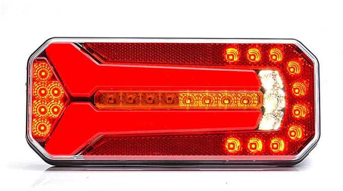 Tip-it Led achterlicht aanhanger - Dynamisch knipperlicht - Waterdicht - 6 functies - 12/24v