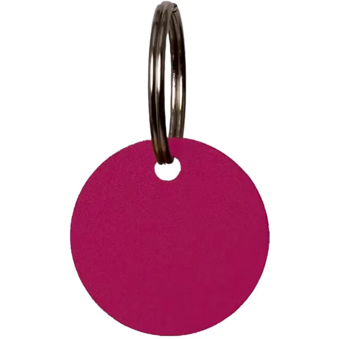 Grooming Deluxe - Naamplaatje rond size M 3 cm pink