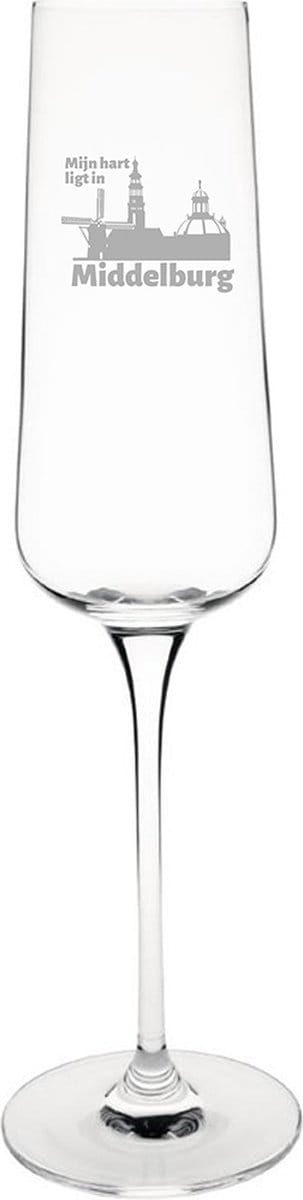 Gegraveerde Champagneglas 27cl Middelburg