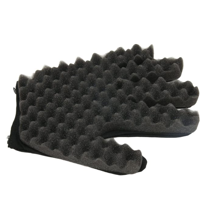 Krulspons Handschoen Afro Krul Flexibele Draagbare Haar Twist Spons voor Kapsalon black