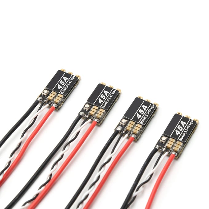 Contrôleur de vitesse électronique ESC sans balais Lipo 45A BLHeli_S ESC 2-6S, RGB Programmable intégré 1pcs