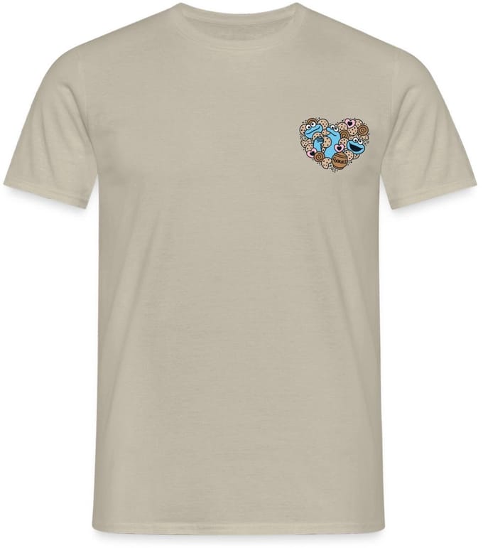 Sesamstraat Koekiemonster Hart T-Shirt Heren