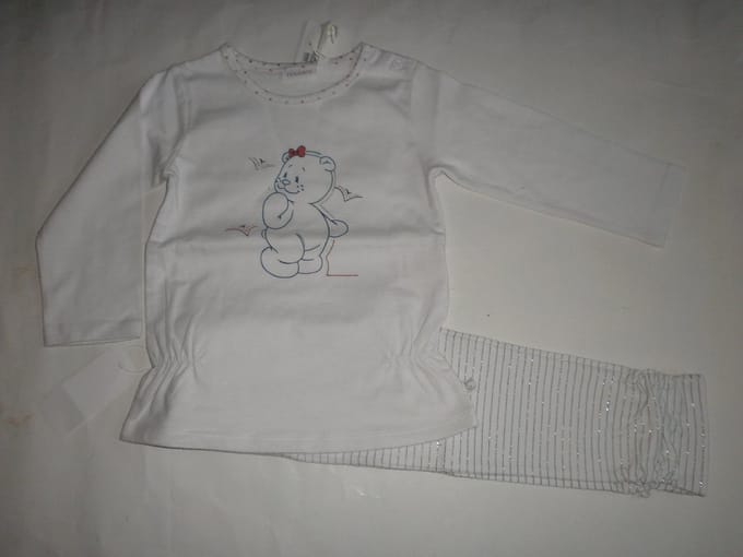 Noukie's - Pyjama - Katoen - Meisje - Wit - 2 jaar ( 92 )