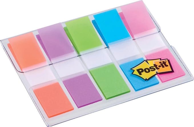 POST-IT Index - 5 kleuren - 11,9 x 43,2 mm - 100 tabs