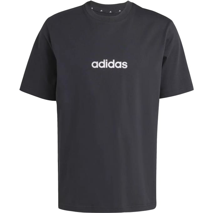 Adidas Sportswear Essentials Linear Single Jersey T-Shirt - Heren - Zwart