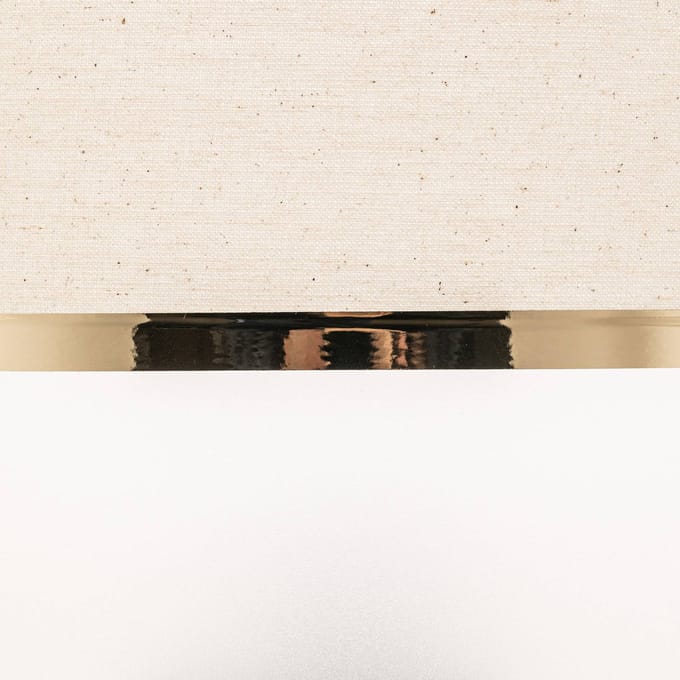 HELAM Lampenkap Helen E27 Ø35/hoogte20cm ecru/goud