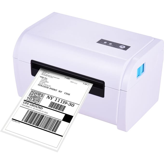 Desktop thermische labelprinter voor 4x6 verzendpakket Labelmaker 160 mm/s hoge snelheid USB en BT USB BT UK wit