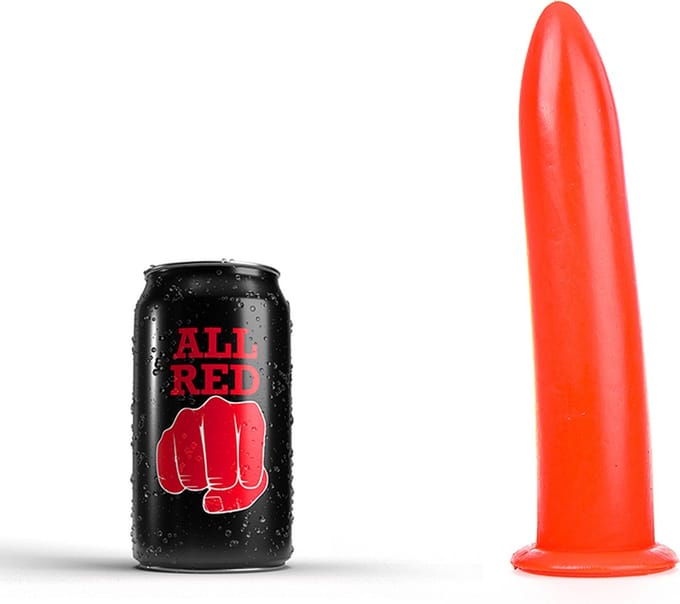 All Red Dildo 19 x 3,5 cm - rood